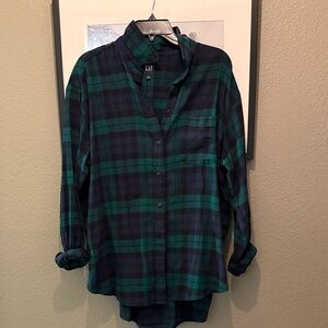 GAP Flannel Button Down Top